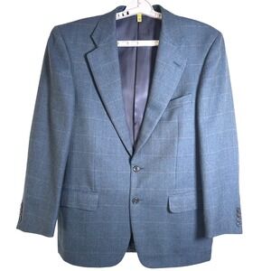 Ermenegildo Zegna Blue Wool Cashmere Taglio Escusivo Blazer Luxury Jacket Sz 50